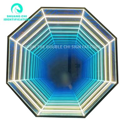 Innen-Außen 3D Spiegel LED Wandlampe Neon Spiegel Quelle für 2023 Ideen Dekoration
