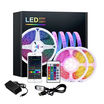 Smart Home Dekoration 5050 RGB LED-Lichtstreifen mit Musik-Synchronisierung und Fernbedienung