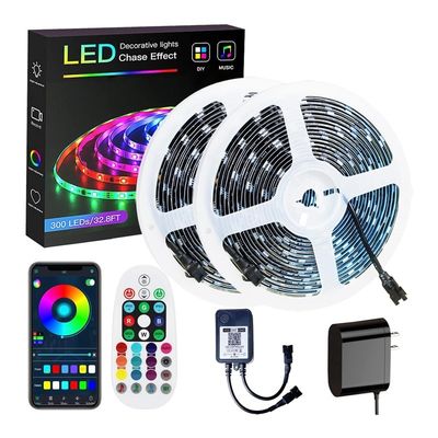 5M 10M 15M 20M 30M LED Streifenlicht mit RGB-Farben von Alexa und Google Home gesteuert