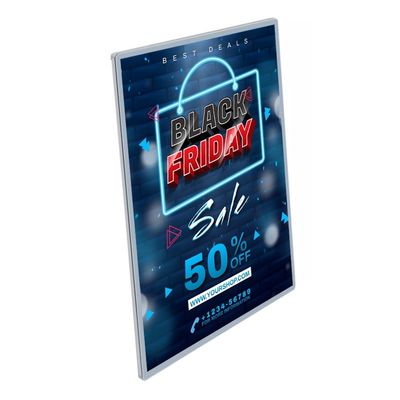 Schlanke Magnetrahmen-LED-Lichtbox für Innenwerbefilmplakate A1 A2 A3 A4 A5