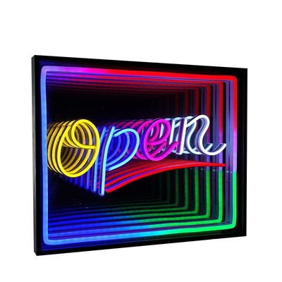 DC 12V Neon LED Infinity Mirror Acrylschild für Bar Party Hotel Shop Catering Outlets