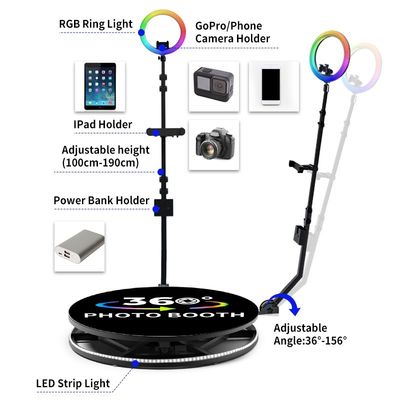 25 cm Plattformhöhe 360 Photobooth mit automatischer Videomaschine und professionellem Design
