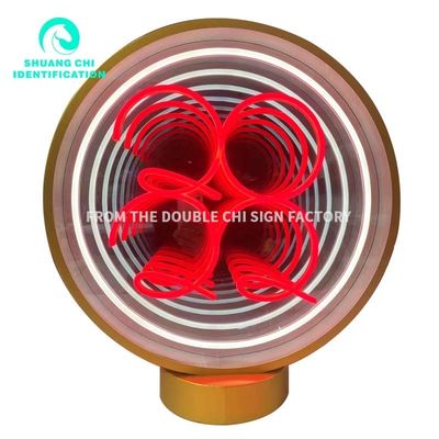 LED-Lichtquelle Mode Technologieempfindlichkeit HD Gehärtetes Glas Abgrundspiegel Neonspiegel