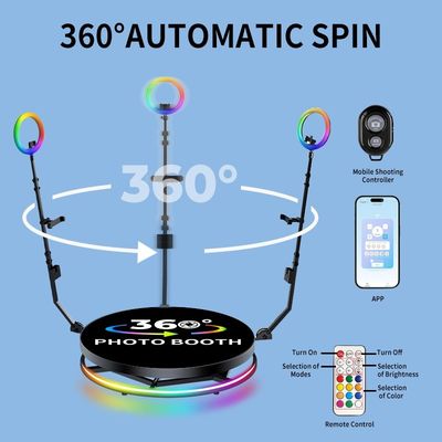 25 cm Plattformhöhe 360 Photobooth mit automatischer Videomaschine und professionellem Design