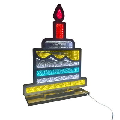 Weihnachtsschmuck Innenraum Weihnachtsname Weihnachtslicht LED Acryl Magische Spiegel