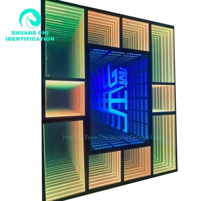 Außen 3D LED-Leuchte Fußboden Abgrund Spiegel Neon Abgrund Magie Spiegel Größe angepasst