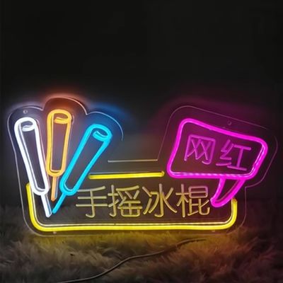 Akryl-Neon-Flex-LED-Neon-Schild für benutzerdefiniertes Außenlogo und Spannung DC12V/AC110-220V