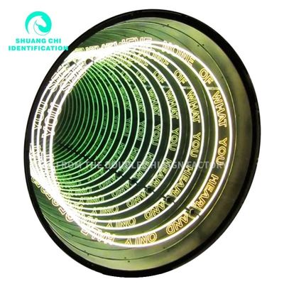 Stromverbrauch 12V Custom Infinity Mirror Neonschild mit Werbung Leuchtkräfte