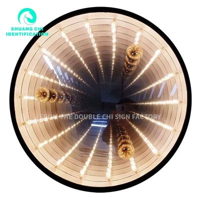 Stromverbrauch 12V Custom Infinity Mirror Neonschild mit Werbung Leuchtkräfte