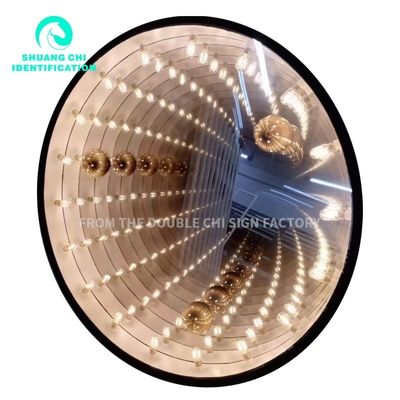 Stromverbrauch 12V Custom Infinity Mirror Neonschild mit Werbung Leuchtkräfte
