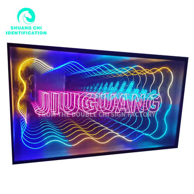 Langlebiger Metallrahmen Custom Infinity 3D Spiegel Neon Tanzfläche für DJ Disco Party