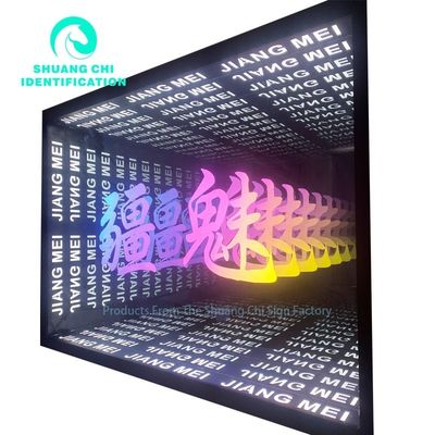 Langlebiger Metallrahmen Custom Infinity 3D Spiegel Neon Tanzfläche für DJ Disco Party