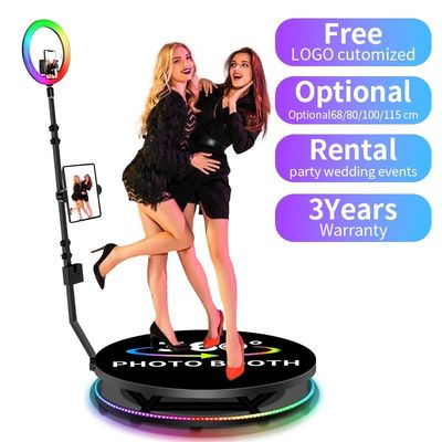 Hochzeitsveranstaltungen müssen eine 360-Grad-Fotobooth mit Reisetasche Plattform Höhe 25cm haben