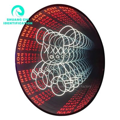 Langlebiger Metallrahmen Trendy Anpassung 3D Spiegel Neon Tanzfläche für DJ Disco Party