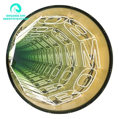 Maßgeschneiderte Größe Glasmaterial Neonspiegel für technologisches Licht und Schatten Unendlichkeit