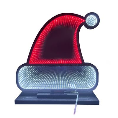 Santa Patio Dekorationsleucht Zeichen Led Tunnel Spiegel Unendlicher Abgrund Licht für Innenräume