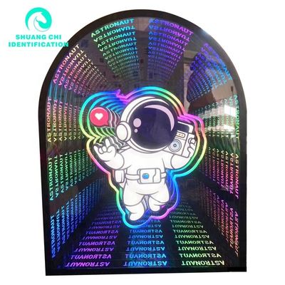 Technologisches Licht und Schatten maßgeschneiderter 3D Neon Abyssal Spiegel 50x50 Neon Spiegel