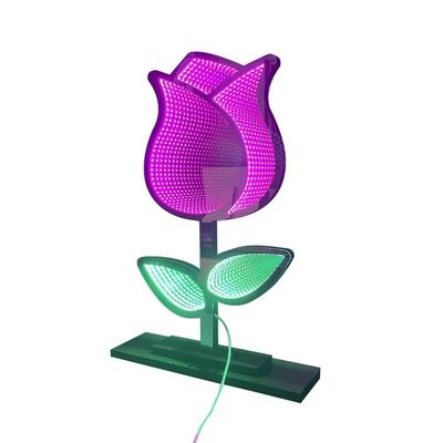 40cm Weihnachtsrose LED-Licht Acryl-Magie-Spiegel für Weihnachtsdekoration