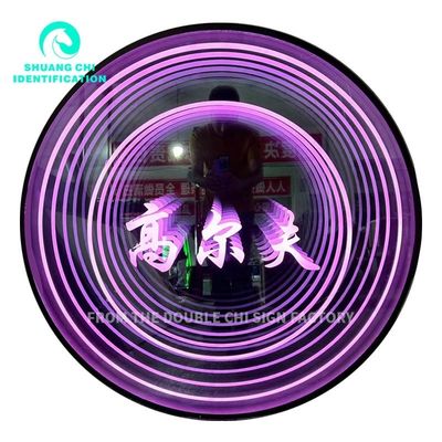 3D-Stereo-Wand-/Boden-Abgrundspiegel in anpassbarem Rotblau-Grün Neon