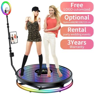 360-Fotobooth Automatischer Stabler Starkes Metall Gehärtetes Glas LEDs 110-240V Eingangsspannung