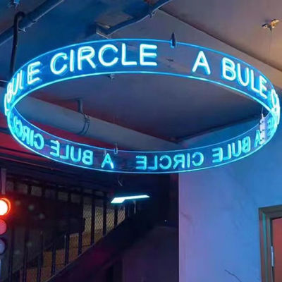 Home Decor Reichfarbige LED-Ring Neon-Schildlicht mit wandmontierten kundenspezifischen Neon-Buchstaben