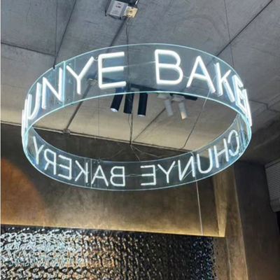 Home Decor Reichfarbige LED-Ring Neon-Schildlicht mit wandmontierten kundenspezifischen Neon-Buchstaben