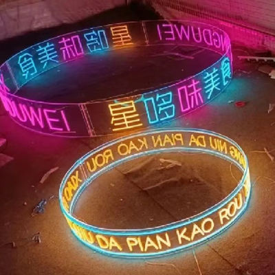 Home Decor Reichfarbige LED-Ring Neon-Schildlicht mit wandmontierten kundenspezifischen Neon-Buchstaben