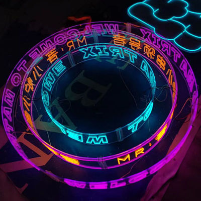 Home Decor Reichfarbige LED-Ring Neon-Schildlicht mit wandmontierten kundenspezifischen Neon-Buchstaben