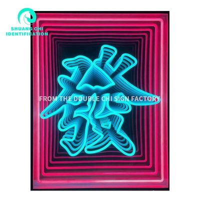 Customized LED Neon Wanddekor Rebow Magic Mirror's innovatives und modisches Design