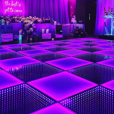 Dimmer Pista Licht Hochzeitsfeier 3D Spiegel Tanzfläche LED-Display Bildschirmplatten
