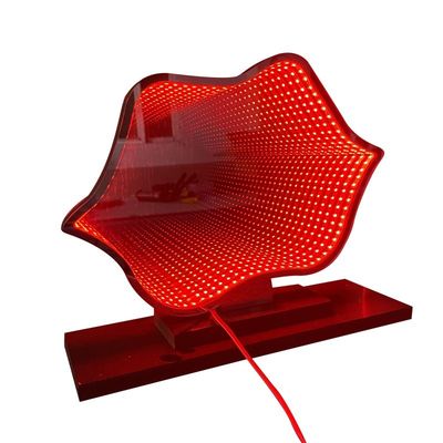 Weihnachtsgroße Lippe LED-Licht Acryl-Magie-Spiegel Abyssal Unendlicher Spiegel und langlebig