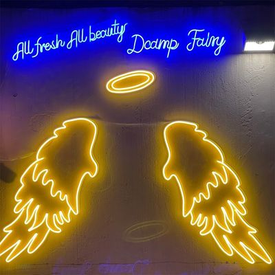 Big Angel Wings Neon-Schild auffälliges Party-Event Dekoration mit Marquee-Briefen