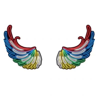 Big Angel Wings Neon-Schild auffälliges Party-Event Dekoration mit Marquee-Briefen