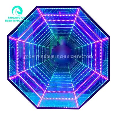 Innen-Außen 3D Spiegel LED Wandlampe Neon Spiegel Quelle für 2023 Ideen Dekoration