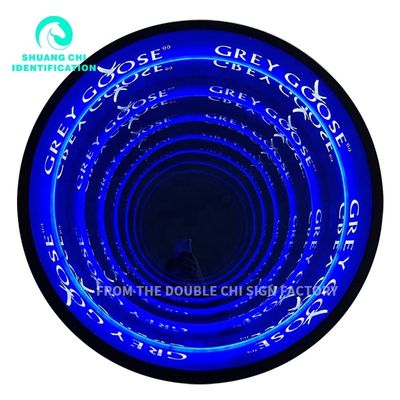 Wandschraubfestsetzung Installation Edelstahlgehäuse 3D LED Abgrund Spiegel Anpassung