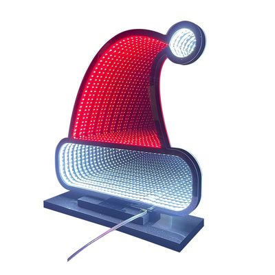 Innenraum angepasste Kunst Unendlicher Spiegel Magie 3D Weihnachtsblume Neon Led Schild für Dekor