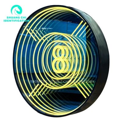2023 Material Abyss 3D Stereo Custom Neon Infinity Spiegel mit LED-Streifen Lichtquelle