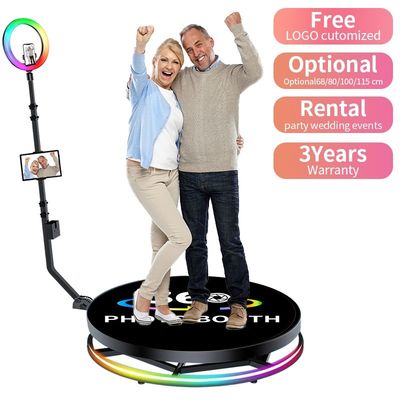 25 cm Plattform Höhe Selfie Plattform 360 Foto Booth mit drahtloser automatischer Drehung