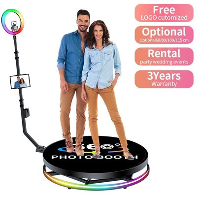 Hochkapazitäts-Fotobooth 360° mit digitaler Hintergrundbearbeitung und Fernbedienung