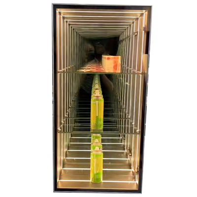 2024 Hochhelligkeits-LED-Licht-Magie-Spiegel-Display-Gehäuse für Weinglas