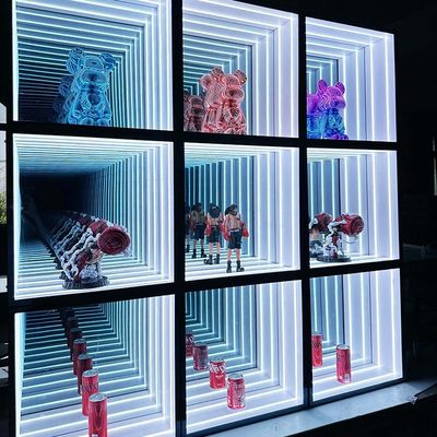 2024 Hochhelligkeits-LED-Licht-Magie-Spiegel-Display-Gehäuse für Weinglas