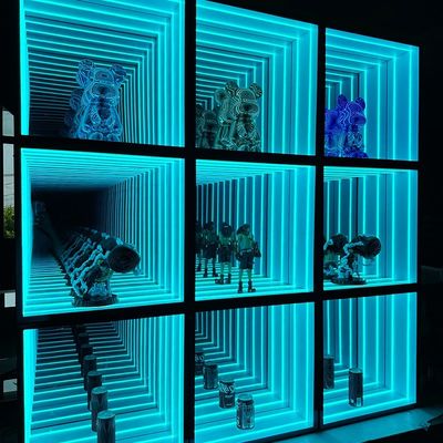 2024 Hochhelligkeits-LED-Licht-Magie-Spiegel-Display-Gehäuse für Weinglas