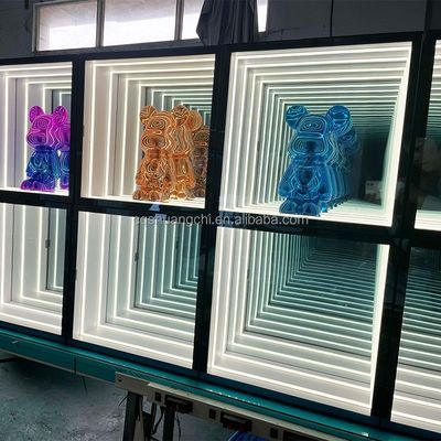 High Brightness LED Light Infinity Mirror Display Case für 2024 Produktschmuck