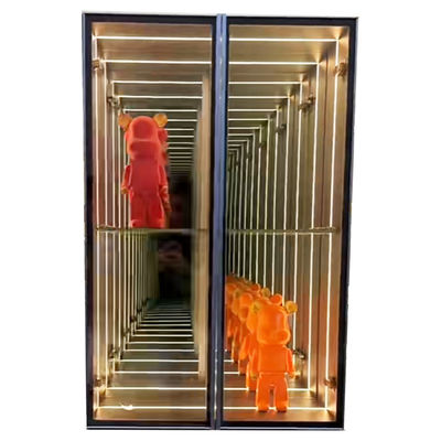 2024 angepasste Dicke Acryl LED Abyss Spiegel Anzeigehäuse für den Einzelhandel Rauchladen