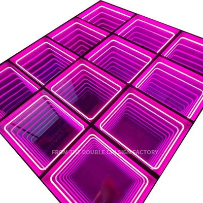 2023 Beste Produkt von reichfarbigen Indoor 3D Spiegel Neon Tanzfläche für DJ Disco Party