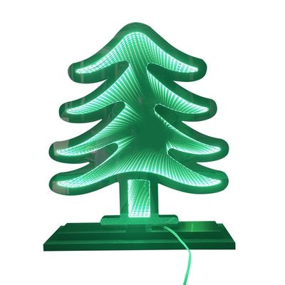 40cm Neon Abgrund Spiegel Weihnachtsmann Unendlichkeit Spiegel Schild Lichter für die Feiertage