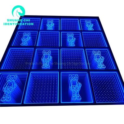 2023 Beste Produkt von reichfarbigen Indoor 3D Spiegel Neon Tanzfläche für DJ Disco Party