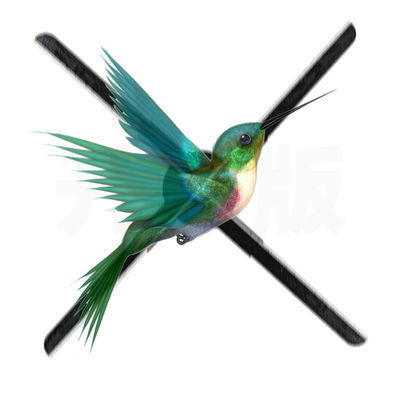 Kontrastverhältnis 1,28 mm WiFi 3D Hologramm Werbeventilator mit 2 Klingen und LED-Display