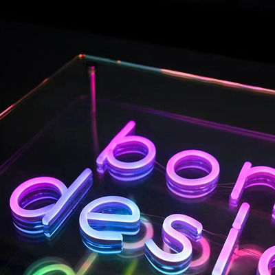 Mehrschichtspiegel 3D-Neon-Schild-Spiegel mit benutzerdefiniertem Farbverlauf LED-Logo perfekt