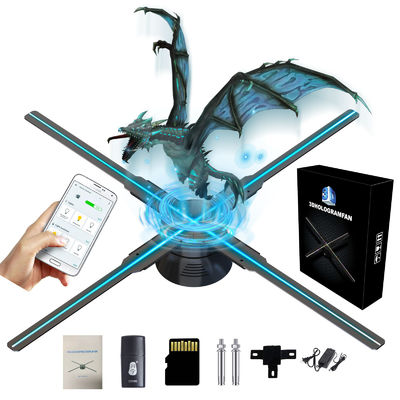 52cm 4 Klingen Holographischer Werbeventilator Hochauflösung 3D Hologramm Technologie von OEM